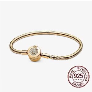 Gold and Silver Sterling Bracelet 20cm